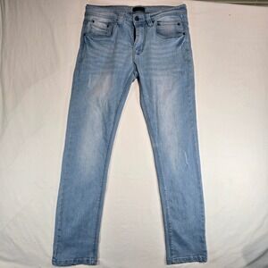 Steve's Jeans Mens 30x32 Light Wash Slim Fit Stretch Denim Blue Pants SU9AALSORF